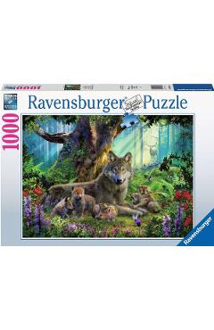 Puzzle 1000. Familie lupi