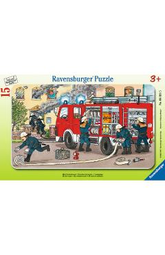 Puzzle 15. Masina de pompieri