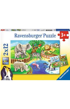 Puzzle 2 in 1. Zoo