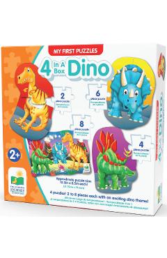 Set primele mele 4 puzzle-uri: Dinozauri