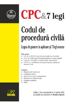 Codul de procedura civila. Actualizata 14 martie 2022
