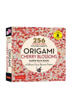 Origami Cherry Blossoms Paper Pack Book: 256 Double-Sided Folding Sheets with 16 Different Cherry Blossom Patterns with Solid Colors on the Back (Incl - Tuttle Publishing