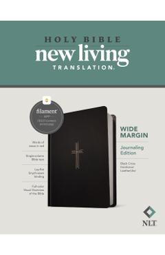 NLT Wide Margin Bible, Filament Enabled Edition (Red Letter, Hardcover Leatherlike, Black Cross) - Tyndale