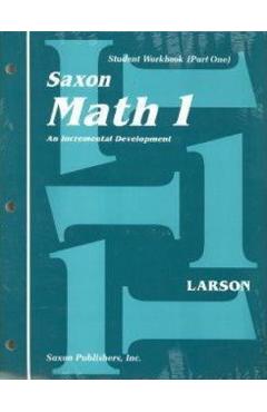 Student Workbook Set. 1st Edition. Saxon Math 1 English - Larson