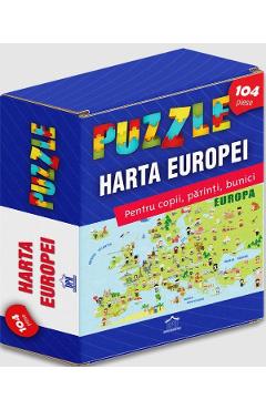 Harta Europei. Puzzle 104 piese 104