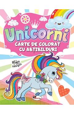 Unicorni. Carte de colorat cu abtibilduri - ARAMIS