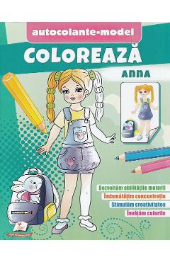 Coloreaza Anna. Autocolante model - PEGAS