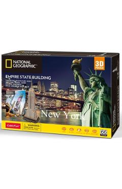 Puzzle 3D 66 piese + brosura. Empire State Building