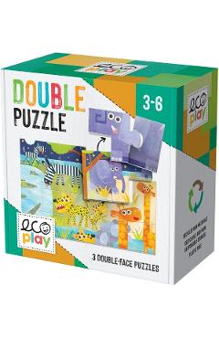 Puzzle-uri animale si mediul inconjurator 3-6 ani