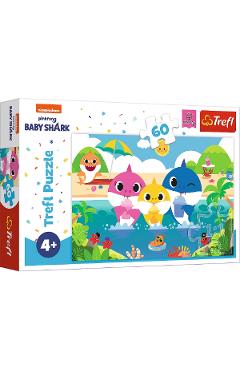Puzzle 60. Baby Shark: Familia in vacanta