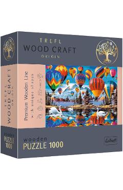 Puzzle 1000 din lemn. Baloanele colorate