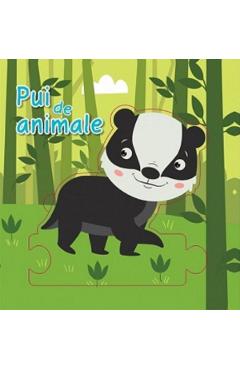Pui de animale. Carte puzzle - FLAMINGO