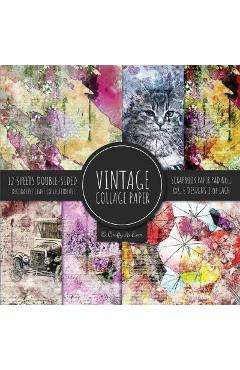 Vintage collage paper for scrapbooking: ephemera paper for crafts and printmaking cardmaking - crafty as ever