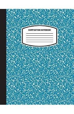 Classic composition notebook: (8.5x11) wide ruled lined paper notebook journal (blue gray) (notebook for kids, teens, students, adults) back to scho - blank classic