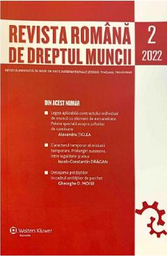Revista romana de dreptul muncii. Nr.2/2022 carte