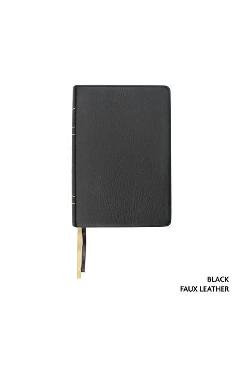 Legacy standard bible, large print wide margin, paste-down black faux leather - steadfast bibles