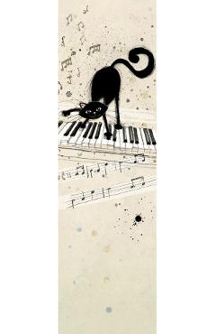 Semn de carte. Bug Art Chat Noir: Piano