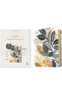 NLT Wide Margin Bible, Filament Enabled Edition (Red Letter, Leatherlike, Autumn Leaves): Dayspring Signature Collection - Tyndale