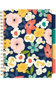Caiet dictando cu spirala si separatoare: Flori