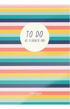 Planner zilnic: To Do. Motiv cu linii colorate