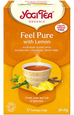 Ceai detoxifiant cu papadie si lamaie. Feel Pure with Lemon 17 pliculete