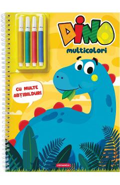 Dino multicolori cu multe abtibilduri - MIMORELLO