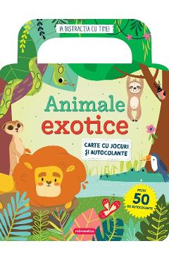 Animale exotice. Carte cu jocuri si autocolante