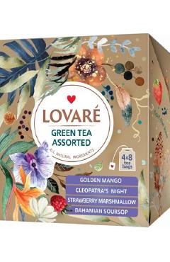 Set ceai: 4 arome x 8 pliculete: Green Tea Assorted