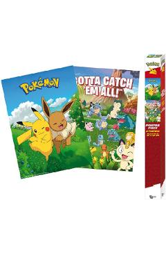 Set 2 postere: Environments. Pokemon