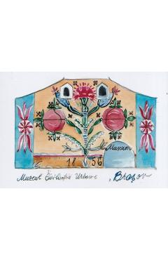 Magnet: Muzeul civilizatiei urbane, Brasov (bej, bleu, roz)