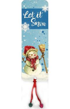 Semn de carte Craciun accesorizat: Lei it Snow