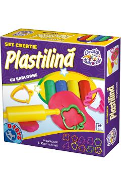 Set creatie: Plastilina cu sabloane