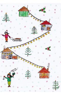 Carte postala. Casute. Iarna