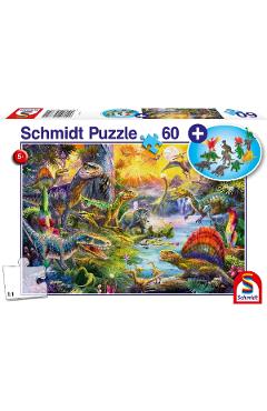 Puzzle 60. Dinozauri + figurine