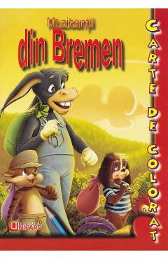 Muzicantii din bremen. carte de colorat