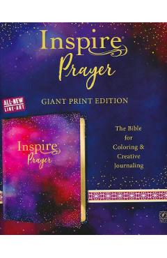NLT Inspire Prayer Bible Giant Print Autor Anonim imagine 2022