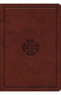 ESV Journaling Bible, Interleaved Edition (Trutone, Mahogany, Mosaic Cross Design) -