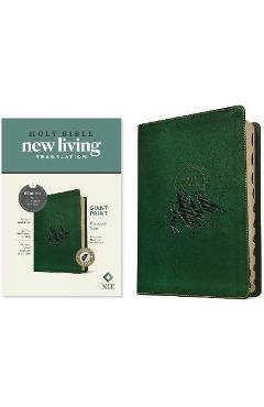 NLT Personal Size Giant Print Bible, Filament Enabled Edition (Red Letter, Leatherlike, Evergreen Mountain, Indexed) - Tyndale