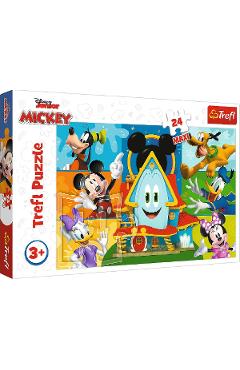 Puzzle 24 maxi. Mickey Mouse: Casa prietenilor amuzanti