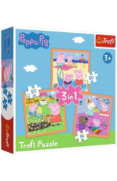 Puzzle 3 in 1. Inventiva Peppa Pig