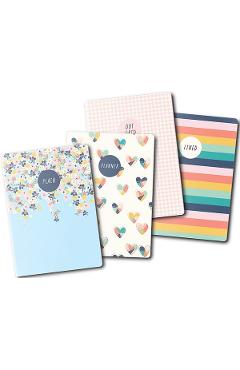 Set 4 Carnetele. Hearts