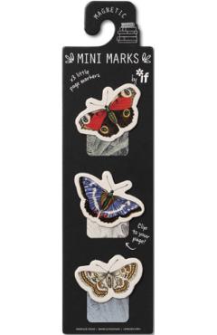 Set semne de carte mini magnetice: Fluturi
