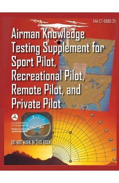 Airman Knowledge Testing Supplement for Sport Pilot, Recreational Pilot, Remote (Drone) Pilot, and Private Pilot FAA-CT-8080-2H: Flight Training Study - U S Department Of Transportation