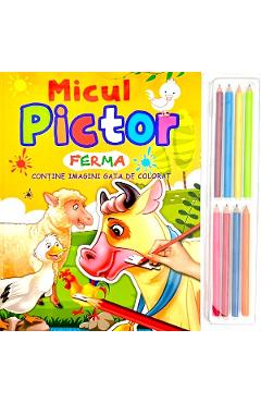 Micul pictor: Ferma. 8 creioane colorate