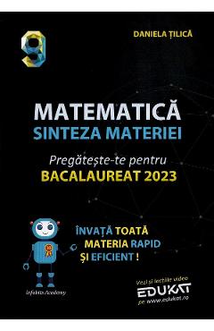 Matematica: Sinteza Materiei. Pregateste-te Pentru Bacalaureat 2023 - Daniela Tilica