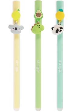 Set 3 pixuri cerneala termosensibila: Galben, verde, bleu. Seria Fructe