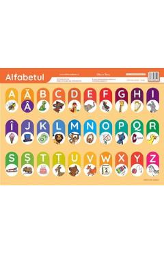 Alfabetul – Plansa didactica A3 alfabetul