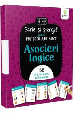 Asocieri logice. Scrie si sterge! Prescolari mici