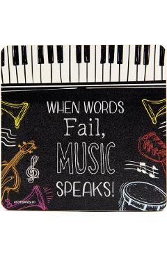 Suport pahar: Music Speaks