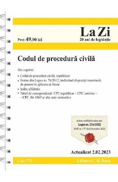 Codul de procedura civila Act.2 februarie 2023 Ed.Spiralata (Februarie poza bestsellers.ro